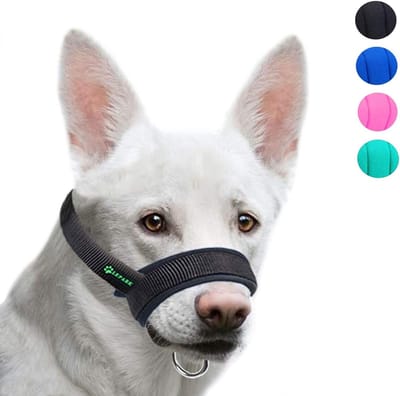 Honden Muilkorf - Veiligheidsmasker Hond - Gedrag Sturen - Verstelbare Pasvorm - Maat M - Zwart