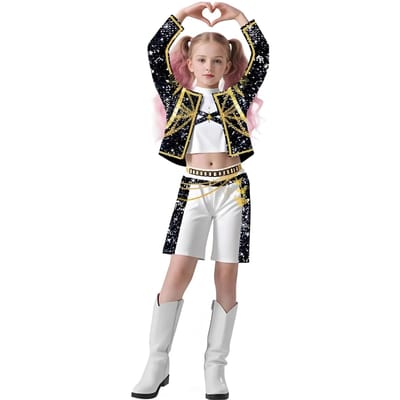 Anime Film Kinderen Cosplay Rumi Zoey Mira Cosplay Pak Kleding Rumi Zoey Cosplay Kostuum 3D Print Kostuum 120 size-1 black