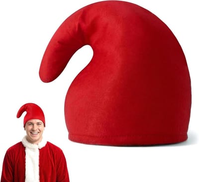 Dailygoods - Lysjoy Dwergenmuts voor volwassenen, puntmuts voor volwassenen, puntmuts, dwerg, vilten smurf muts, elmuts voor volwassenen, kaboutermuts, dwergkostuum, accessoires voor Kerstmis, carnaval, cosplay