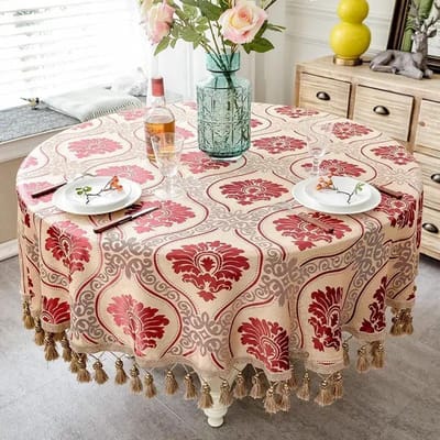 Europese Kwast Ronde Tafelkleed Kleine Rechthoekige Koffietafelhoes Stof Hotel Tafelkleed Theetafels Mat Bureau Huisdecoratie 60x60cm