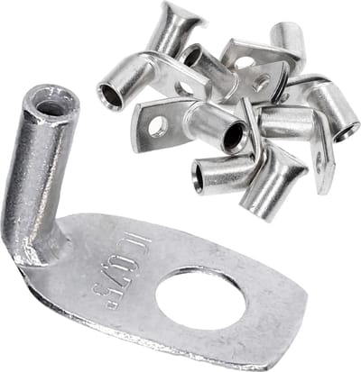 10 stuks Kalitec KA01-L4 standaard buiskabelschoenen haaks 0,5 mm²-0,75 mm² M4 I zonder kijkgat I 90° I Made in Germany
