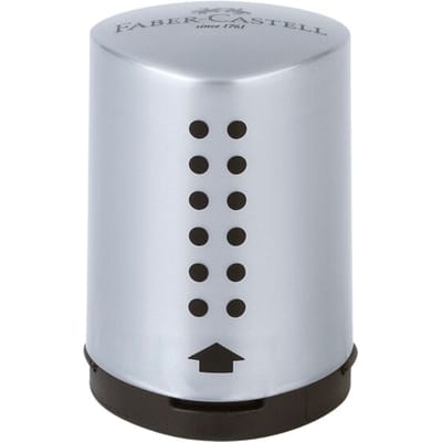 Faber-Castell puntenslijper mini - GRIP 2001 - zilver - FC-183700