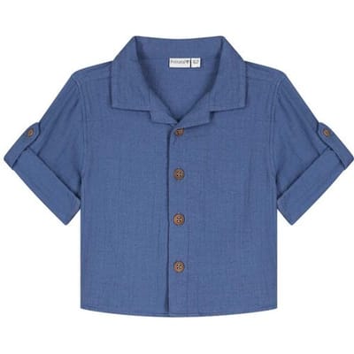 Prénatal baby blouse - Jongens - Blauw - Maat 62