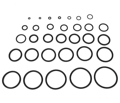 Rubber O Ring Assortiment - Afdichtingsringen Set - Loodgieterswerk Reparatie - 419 Stuks 32 Maten - Diverse Maten - Zwart