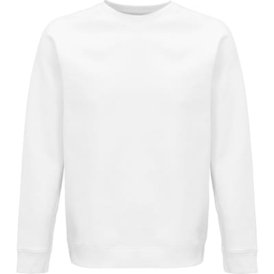 SOLS Unisex Adult Space Organic Raglan Sweatshirt (Wit)