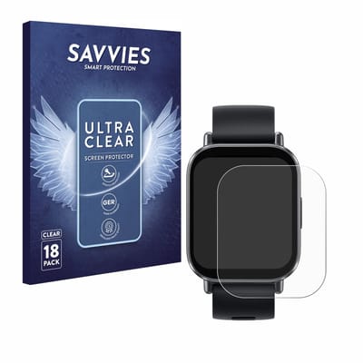 Savvies - Screenprotector voor Xiaomi Redmi Watch 5 Active - Folie Beschermfolie transparant 18 Stuks