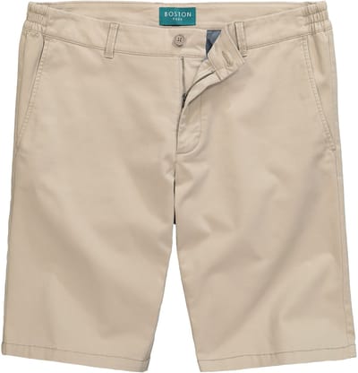 Boston Park - Heren - Chino-bermuda Buik-Fit band elastisch aan de zijkant - Beige - Maat 70