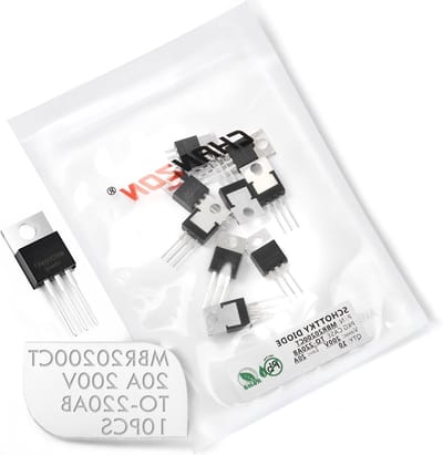 Gelijkrichter Diodes - Schottky Componenten - Elektronische Projecten - 20A 200V Vermogen - Set van 10 - Zilver