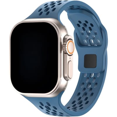 123watches Sprint bandje - siliconen - blauw - 38 · 40 · 41 & 42 mm - Geschikt voor Apple Watch series 1/2/3/4/5/6/7/8/9/10/11/12/SE/SE2/SE3