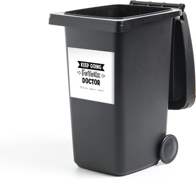 Container sticker Dokter - Leren - Spreuken - Geneeskunde - 40x40 cm - Kliko sticker