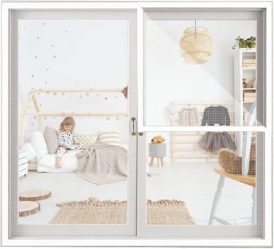 Hor Horren Raam 115x135cm Glasvezel Gaas Eenvoudige Montage Witte Frame