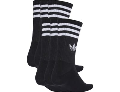 Adidas Originals 3 Stripes Crew 6er Pack Sokken Zwart