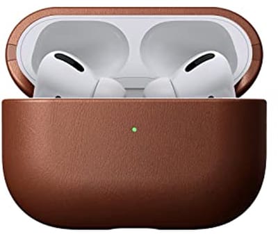 Moderne leren hoes voor Airpods Pro - Robuuste polycarbonaat en echt leer met rubberen bumper