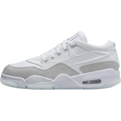 Air Jordan 4 RM Wit Zilver Glitter Dames Sneakers Metallic-Zilver HQ3441-111 41 white