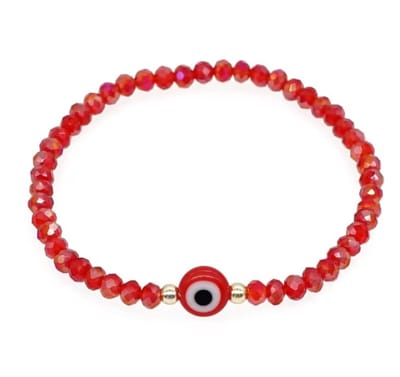 Geluksarmband - geluksbrenger - boze oog - evil eye - kabbalah - nazar - kralen rood