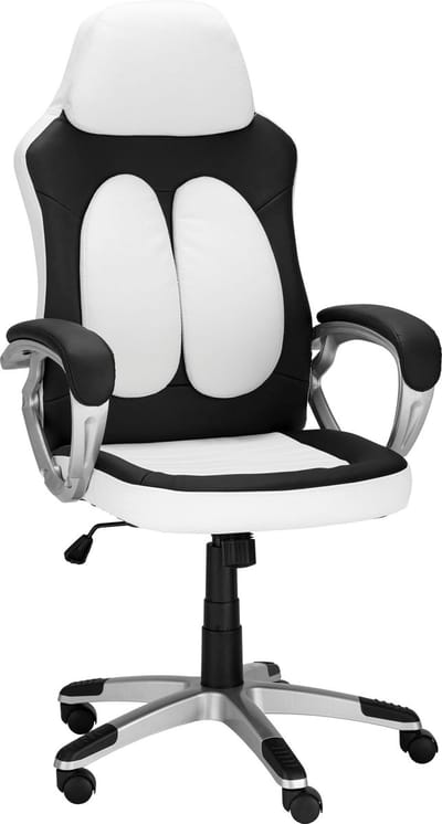 Niro-GamerStoel - Zwart/Wit PU