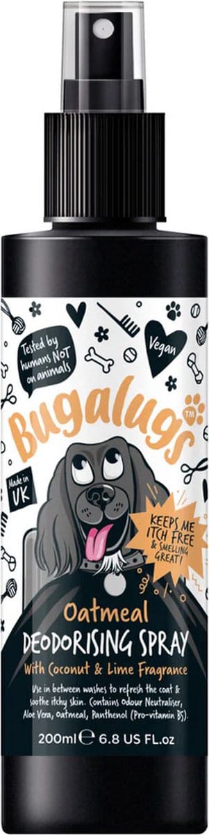 Bugalugs - Vachtverzorging hond - Hondenparfum - Dierproefvrij - Vegan - Havermout met kokos- en limoengeur - 200 ml