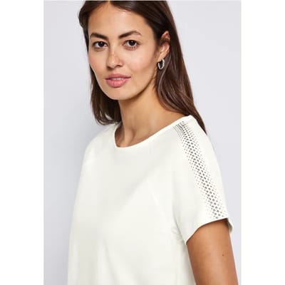 Shirt met schouderdetail
