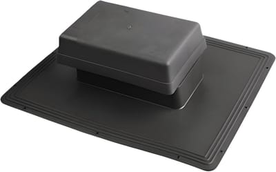 Dakventilator Plat - Dakkap Ventilatie - Vocht Regulatie - Waterdichte Kap - 44x34x11.5cm - Zwart