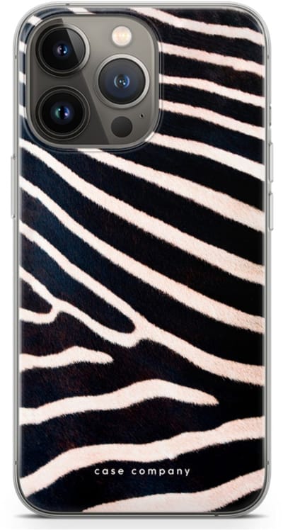 Case Company® - Hoesje geschikt voor iPhone 13 Pro hoesje - Zebra - Soft Cover Telefoonhoesje - Bescherming aan alle Kanten en Schermrand