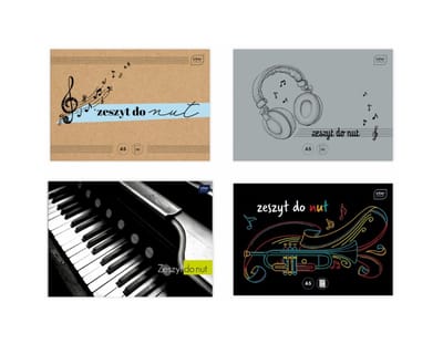 Muziek noten notitieboek A5 notitieboekje met 16 muziekbladen