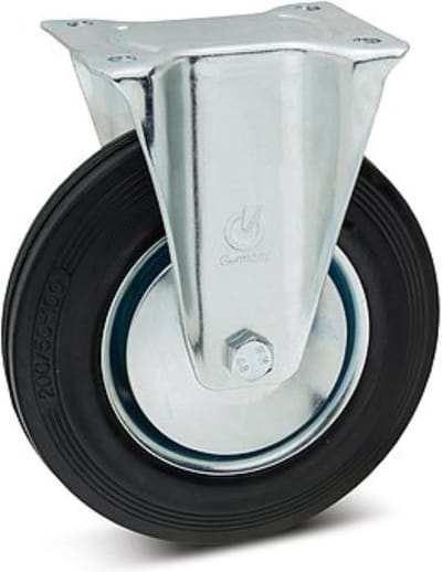 Benson Set bokwielen - 125 mm - 100 kg draagvermogen - 4 stuks - slijtvast rubber