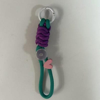 Porte-clés tendance, cordon tressé créatif pour étui de téléphone, sangle anti-perte, porte-clés de voiture, accessoires de bricolage blanc
