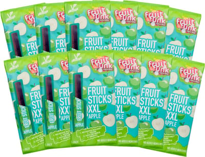 Fruitfunk Fruitsticks XXL Apple 5-pack (12 x 5-pack) Fruitsnoep - Fruitsnack - verantwoord snoep - Vegan - suikerbewust snoep