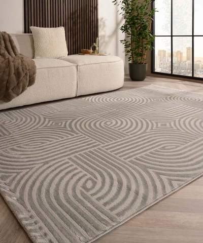 Scandinavisch vloerkleed - Serene Vidda zilver 80x150