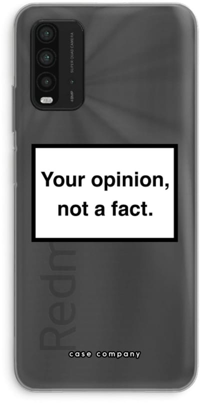 Case Company® - Hoesje geschikt voor Xiaomi Redmi 9T hoesje - Your opinion - Soft Cover Telefoonhoesje - Bescherming aan alle Kanten en Schermrand