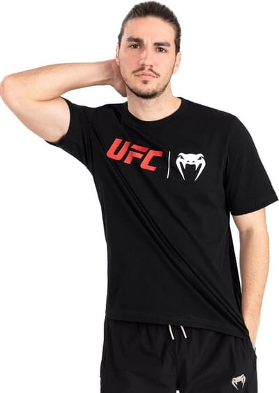 UFC Venum Classic T-Shirt Zwart Rood - S