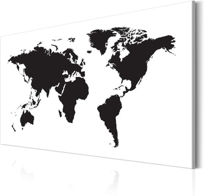 Prikbord Wereldkaart - Wandkaart Kurk - Reizen Plannen - Handgemaakt Design - 90x60 cm - Meerdere Kleuren
