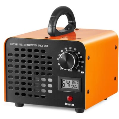 VEVOR Ozongenerator 12000 mg/u Ozonisator 80W Luchtreiniger 300㎡ Ozonapparaat Gebouwrenovatie 0-120 Minuten Timer Deodorant Ozongenerator Vochtigheidsweergave Intelligente Bewaking van het Binnenklimaat