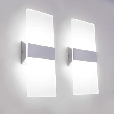 Moderne LED Wandlampen Set van 2 voor Binnen - Acryl, Warm Wit Licht