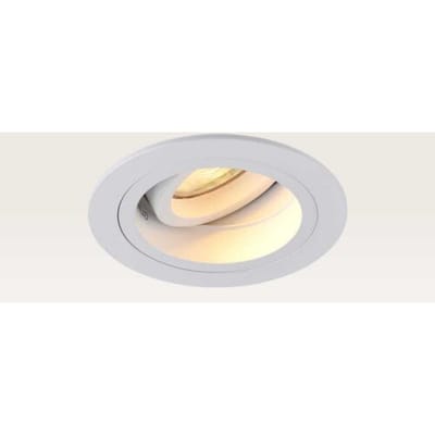 LUSENZ Inbouwspot Orano bianco - Diameter 92mm - Rond - GU10-fitting - IP20 voor binnen - Wit - Met doorlusbedrading