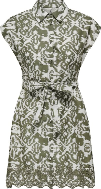 ONLY - ONLLOU LIFE EMB S/S SHIRT DRESS PTM - Dames - Mini jurken