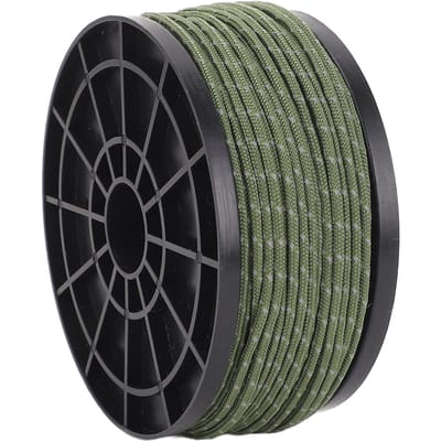Reflectief Paracord Touw 164FT PP 2,5 mm Dun Winddicht Draagbaar Tenttouw Parachutetouw voor Buiten Kamperen Wandelen OD black