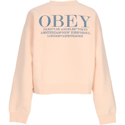 W Cities Crew Peach Parfait damessweater met ronde hals