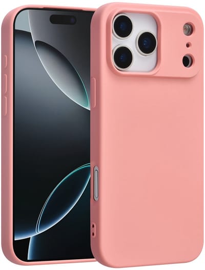 TUNIQ Back cover - iPhone 17 Pro Max - Zalmroze - Minimalistisch design - Verhoogde randen