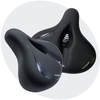 Voltano XXXL Fietszadel - Medicus - Zwart - Uitsparing - Unisex Extra Breed Fietszadel – Tegen Zadelpijn – 100% Waterdicht – Inclusief Zadelstrop - 30x29,5 CM