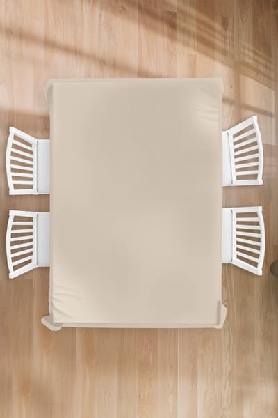 Tafelkleed - Tafellaken - 130x200 cm - Beige - Effen kleur - Binnen en Buiten