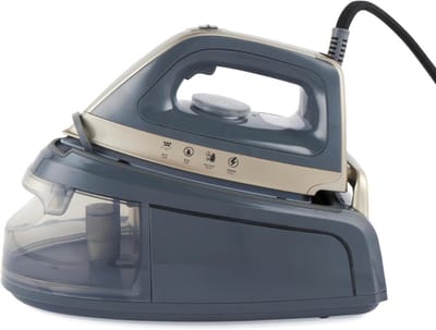 DYNA® Strijkijzer Met Stoomgenerator - Strijkijzer Met Stoom - Strijkijzer - Wit/Grijs - 38cm x 19cm x 28cm ; 3 kg
