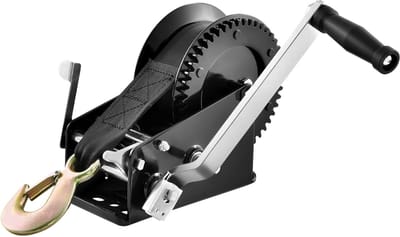 CINK & Co® PowerPull 3500 – Handlier 3500 lbs / 1587 kg – 2-Snelheden – Ratelmechanisme – Polyester Riem – Zwaar Uitgevoerd – Trailer & Bootlier