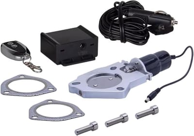 Uitlaatklep Kit - Elektrische Uitlaat - Geluidsregeling Auto - Universele 2.5 Inch - Met Afstandsbediening - Zilverkleurig
