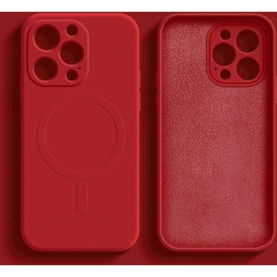 Coque magnétique tendance en silicone pour iPhone 16, 15, 14, 13, 12, 11 Pro Max, 15 Plus, compatible avec Magsafe, avec chargement sans fil et accessoires For iPhone 15 brown