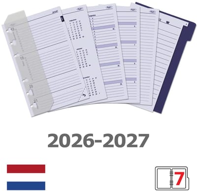 Kalpa 6327-26-27 150 x 95 mm Senior Planner Organizer Inzetstukken Jaardoos NL 2026 2027