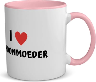 Akyol - i love schoonmoeder koffiemok - theemok - roze - Schoonmoeder - de liefste schoonmoeder - moeder cadeautjes - moederdag - verjaardag - geschenk - kado - 350 ML inhoud