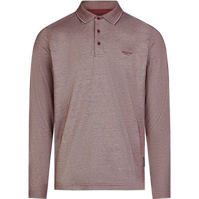 Polo met lange mouwen in twee kleuren Hechter