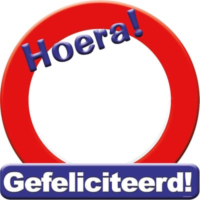 Huldeschild - Gefeliciteerd
