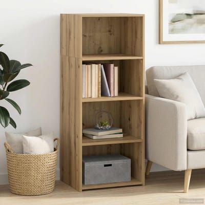 vidaXL - Highboard - Artisanaal - eiken - 50 - x - 41 - x - 124 - cm - Bewerkt - hout